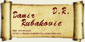Damir Rubaković vizit kartica